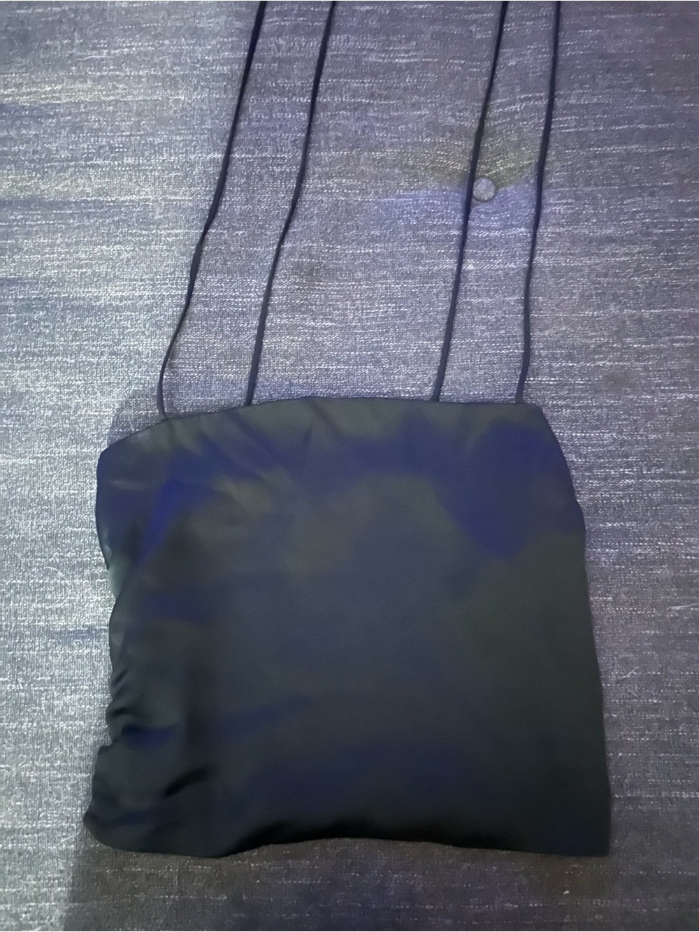 Urban Outfitters Black Satin Square Crossbody Bag